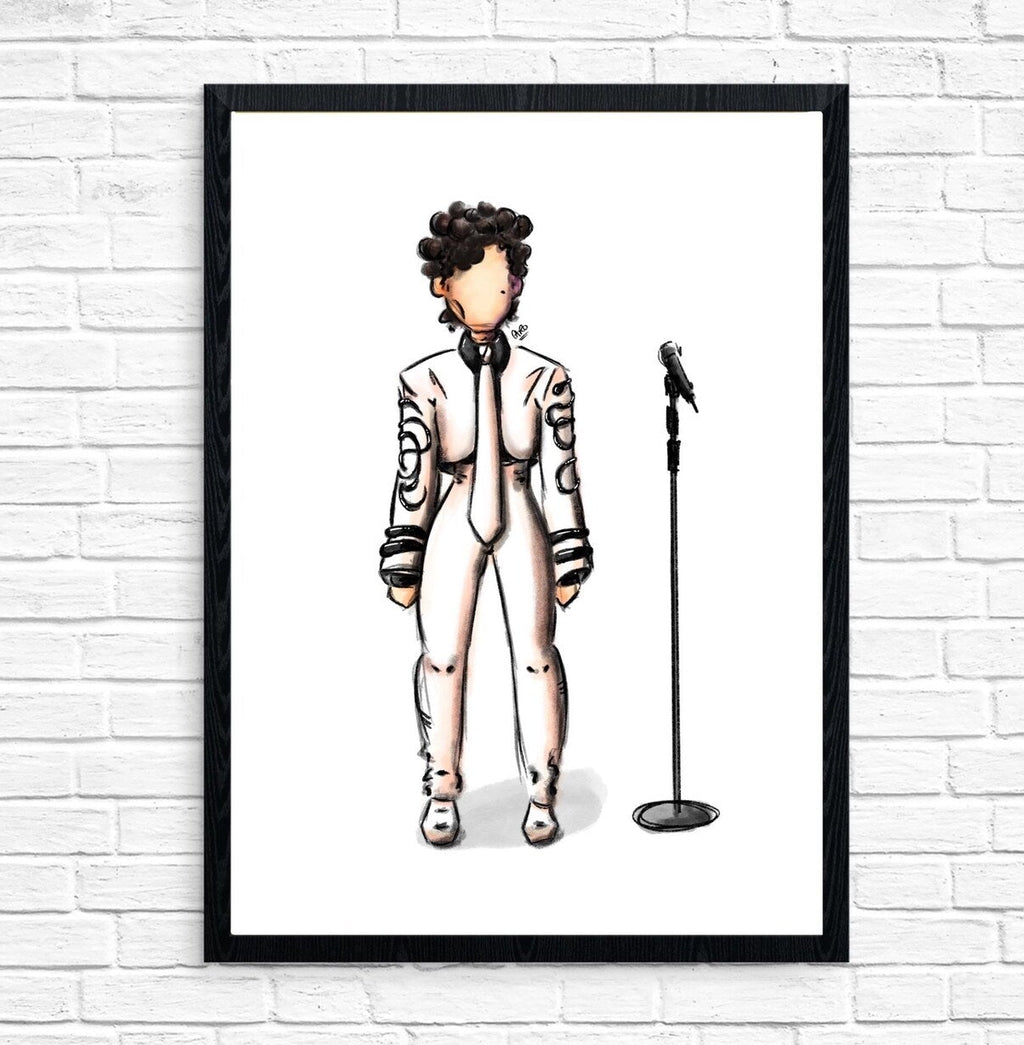 "D&P Snake Outfit" Prince Inspired Art Print