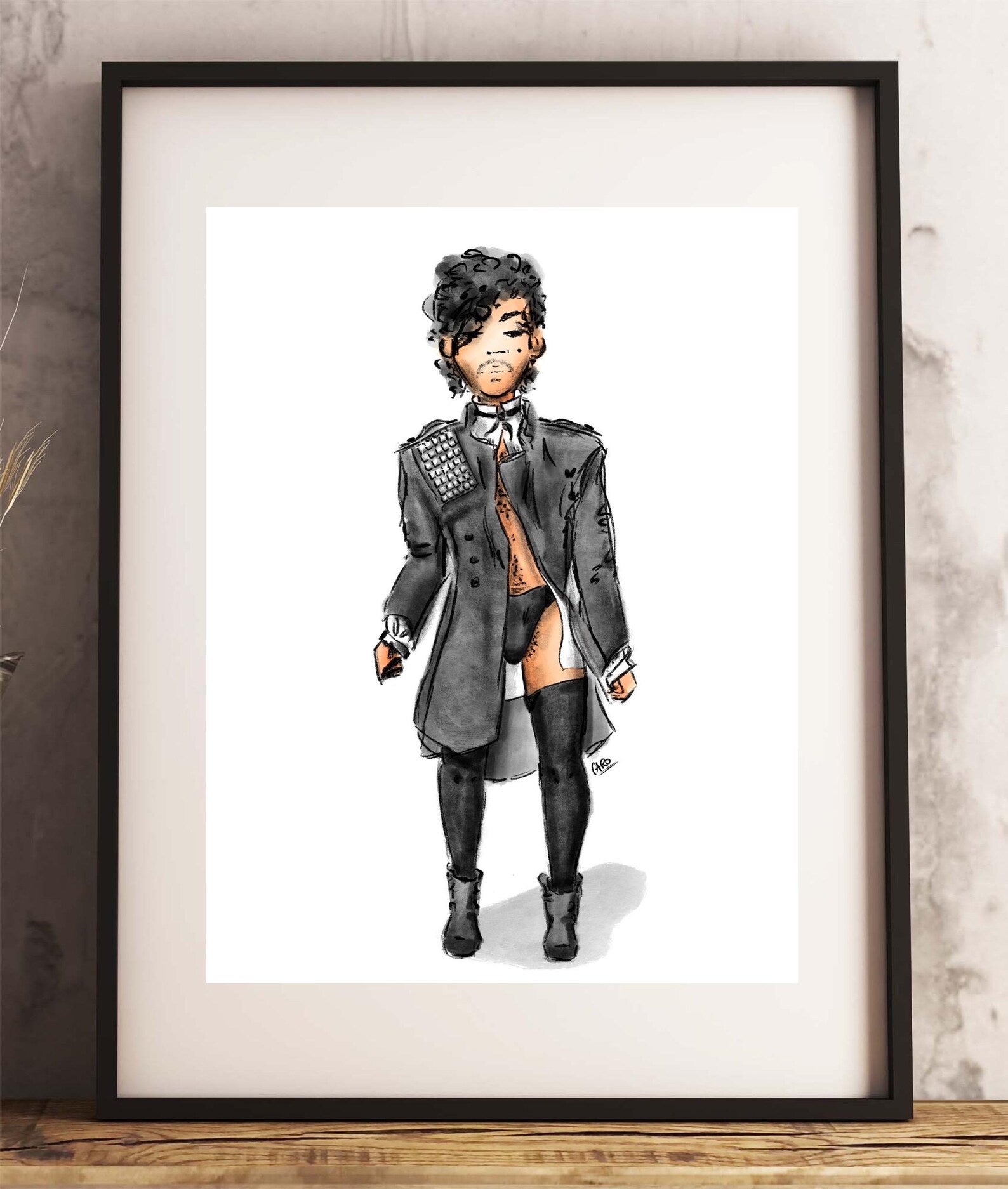 "Controversy Outfits Coat" Prince Inspired Art Print