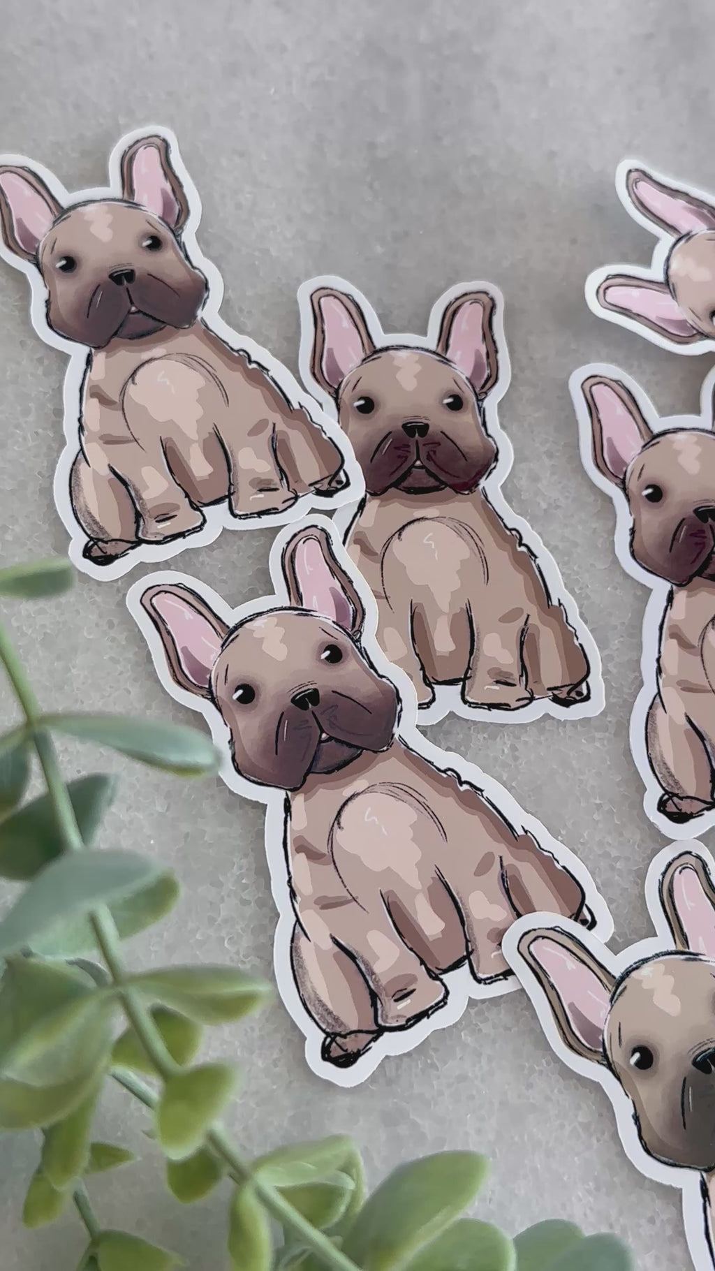 "Beige Frenchie Puppy" Dog Lover Sticker