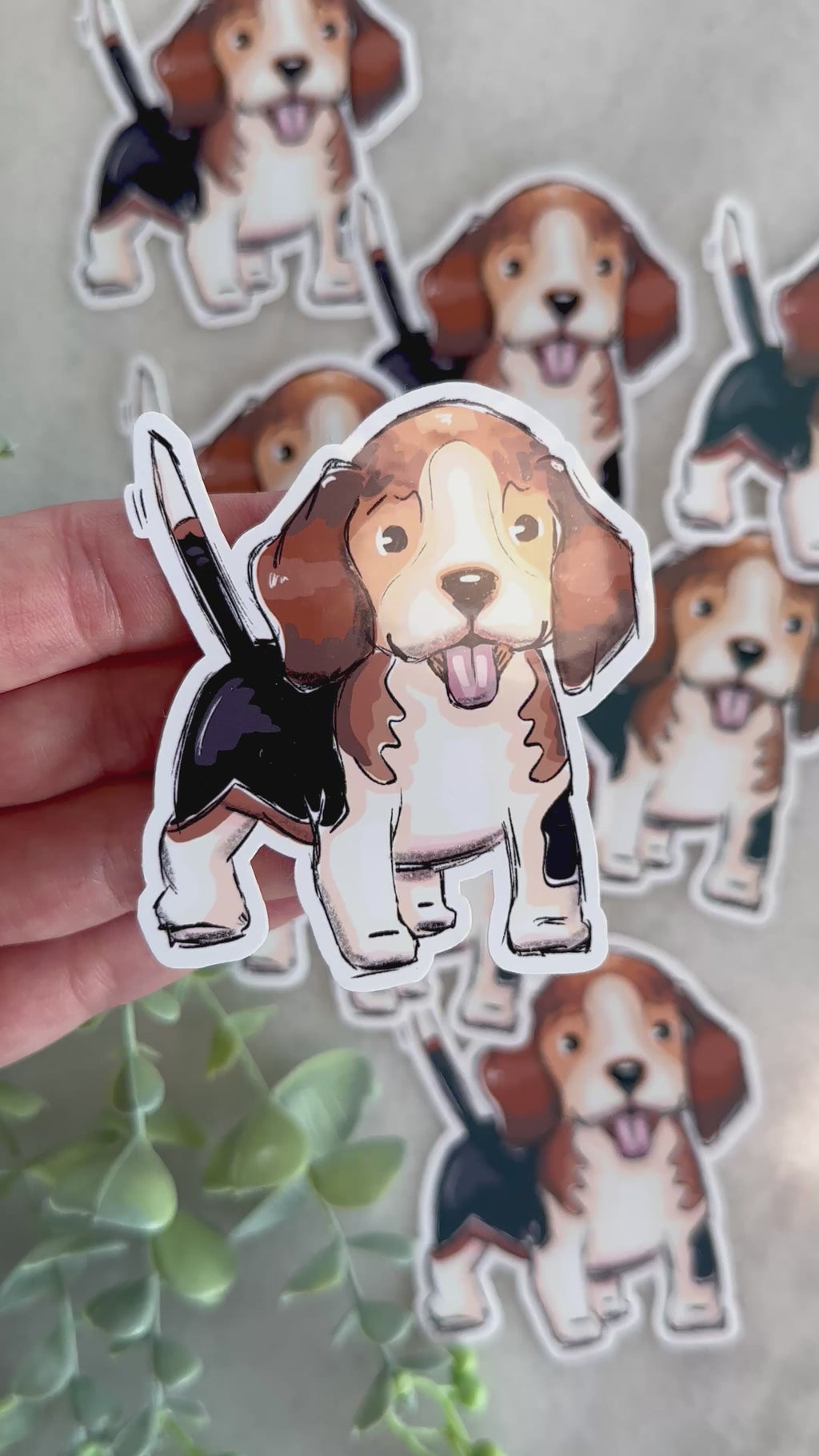 "Beagle Puppy" Dog Lover Sticker