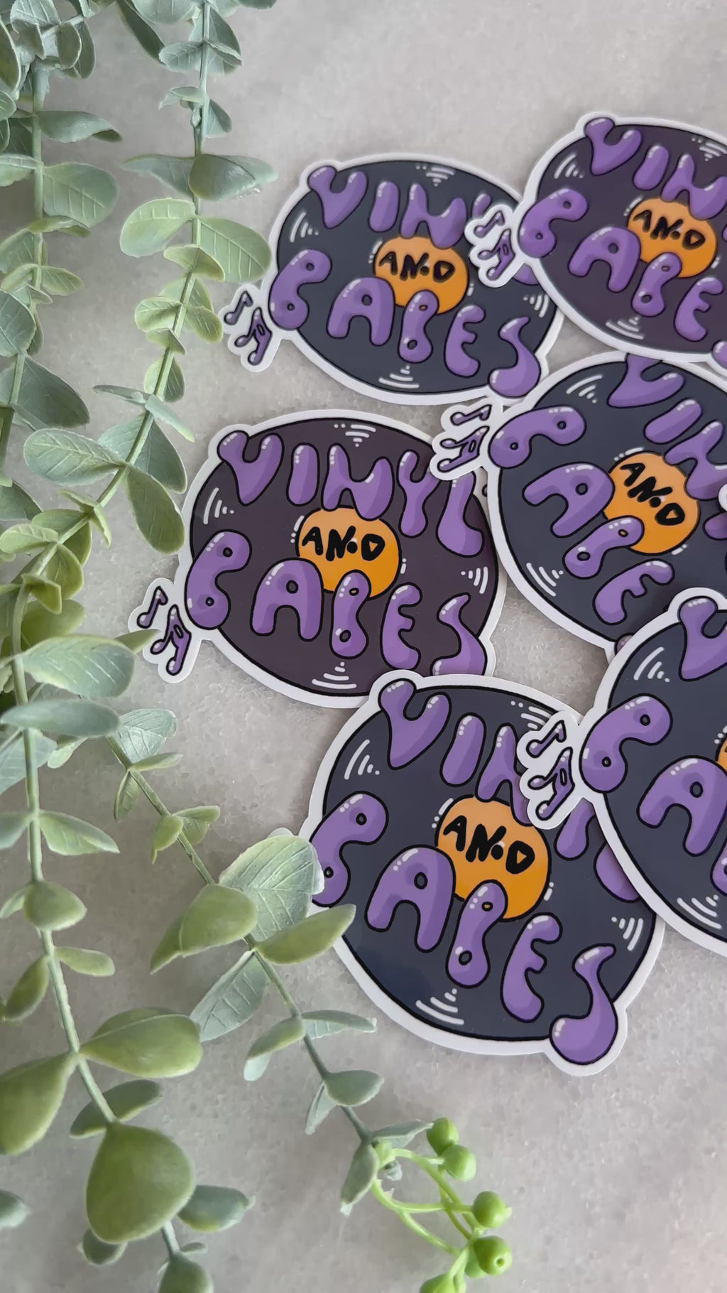 "Vinyl & Babes" Music Lover Sticker