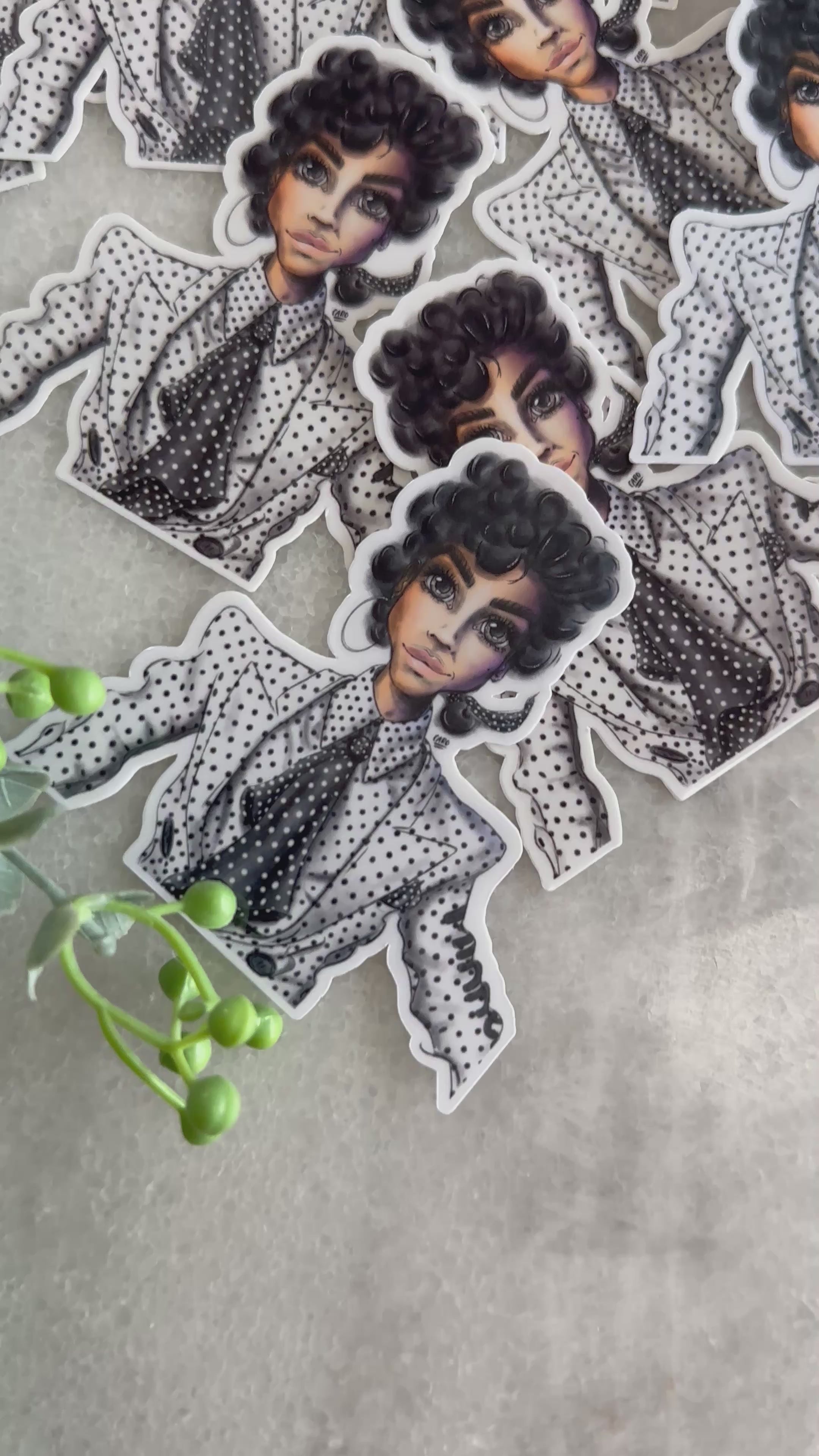 "A Butterfly Kiss Away" Prince Inspired Sticker