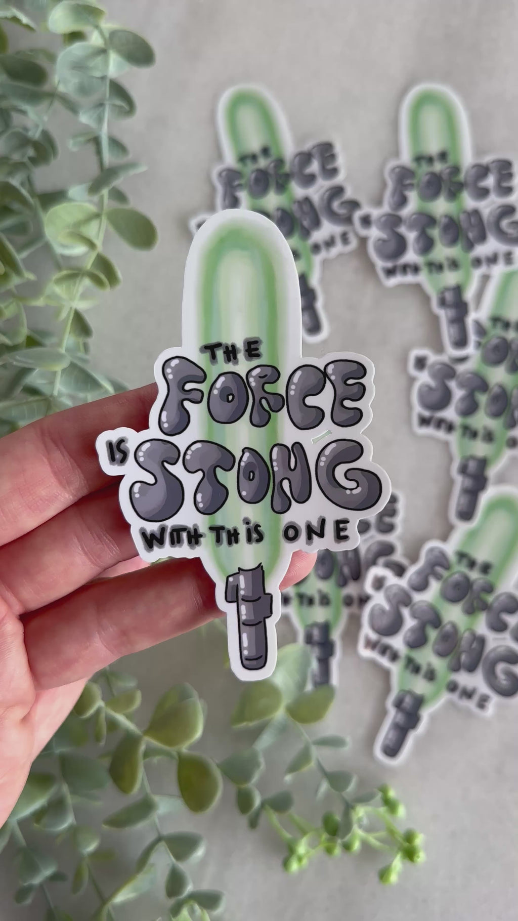 "The Force Is Strong" Star Wars Inspired Sticker