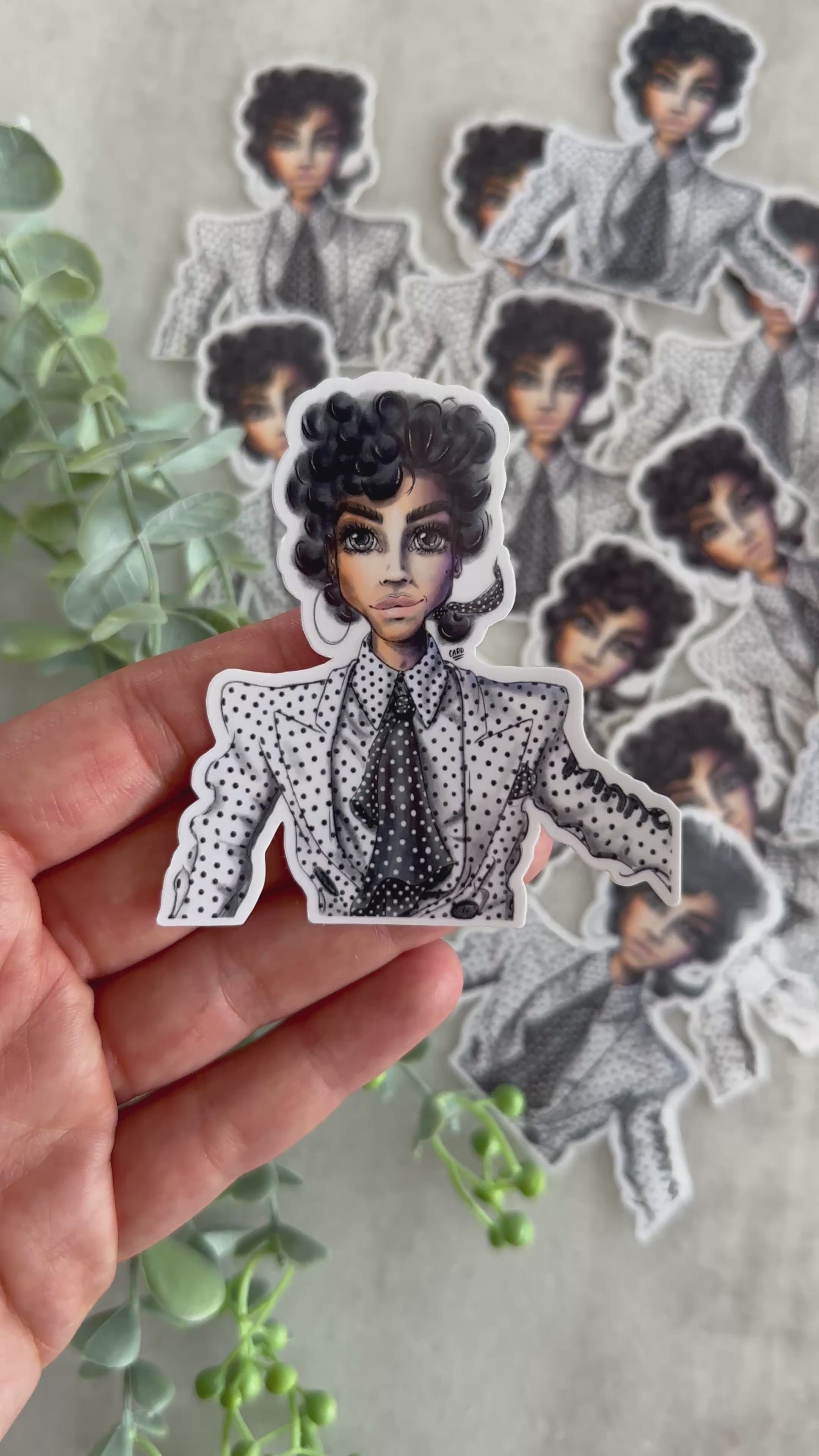 "A Butterfly Kiss Away" Prince Inspired Sticker
