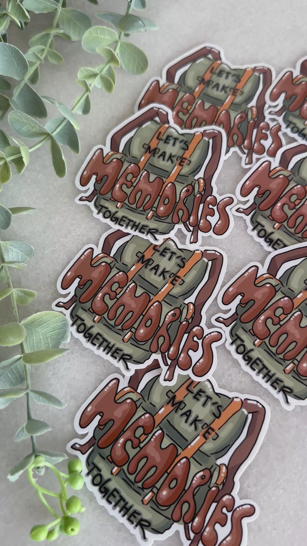 "Let's Make Memories" Sticker